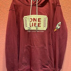 Burgundy Graphic Hoodie